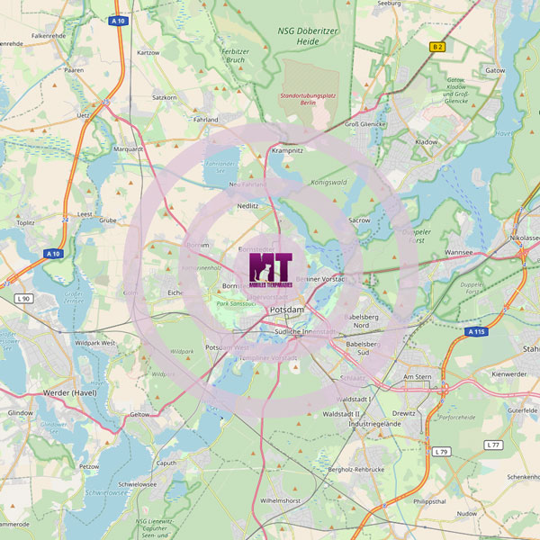 Einzugsgebiet Mobiles Tierparadies Potsdam